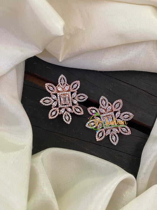 Rose Gold American Diamond Stud -Flower -G6670