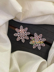 Rose Gold American Diamond Stud -Flower -G6670