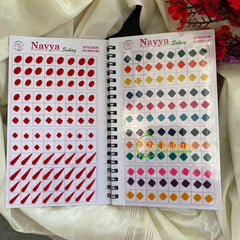Color Plain Sticker Bindi -Navya shapes-B01