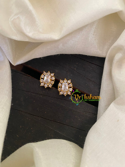 Gold Tone American Diamond Stud -G6714