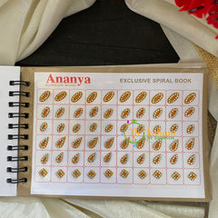 White Border Stone Cocktail Shapes Bindi Book-Ananya Short-BB034