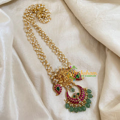 Precious Kundan Jadau Pendant Pearl Mala-J1086