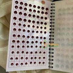 Color Sticker Bindi Book- Single Stone -Mixed Size -B019