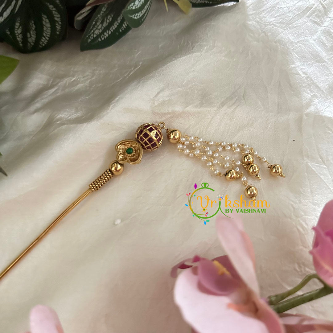 Premium Jada Bun Pin Stick -Red Green-G9766