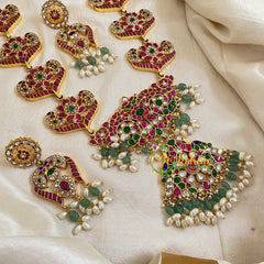 Exquisite Unique Jadau Kundan Pendant Rani Har-J1700