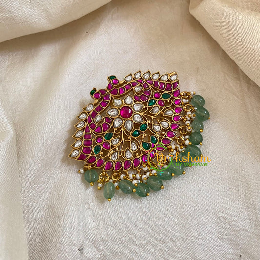 Precious Jadau Kundan Pendant -Beads -J1704