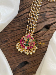 Exquisite Jadau Kundan Pendant Pearl Mala-Chandh-Pearl-J1230