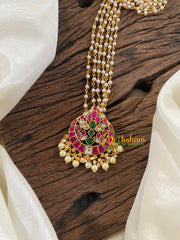 Exquisite Jadau Kundan Pendant Pearl Mala-Chandh-Pearl-J1230