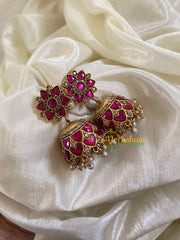 Precious Jadau Kundan Pink Jhumkas -J1252