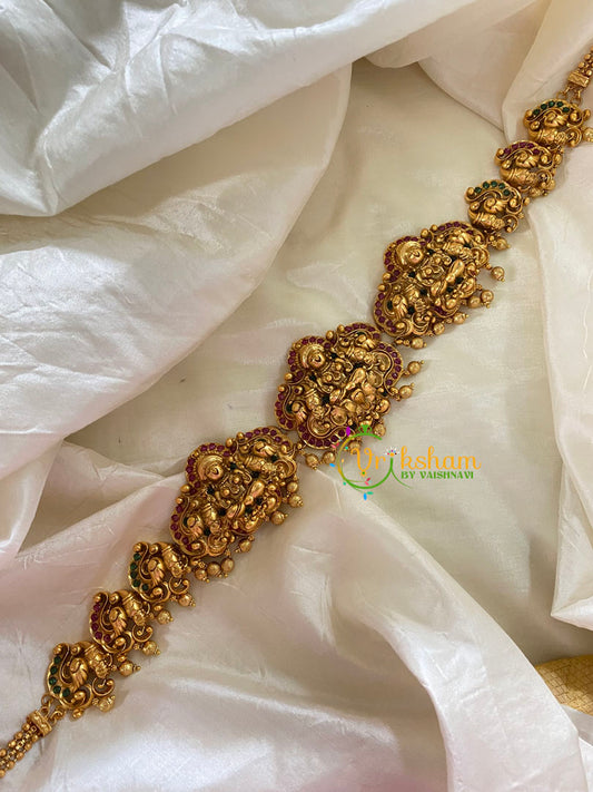 Gold Look Alike Lakshmi Hip Chain-G7841