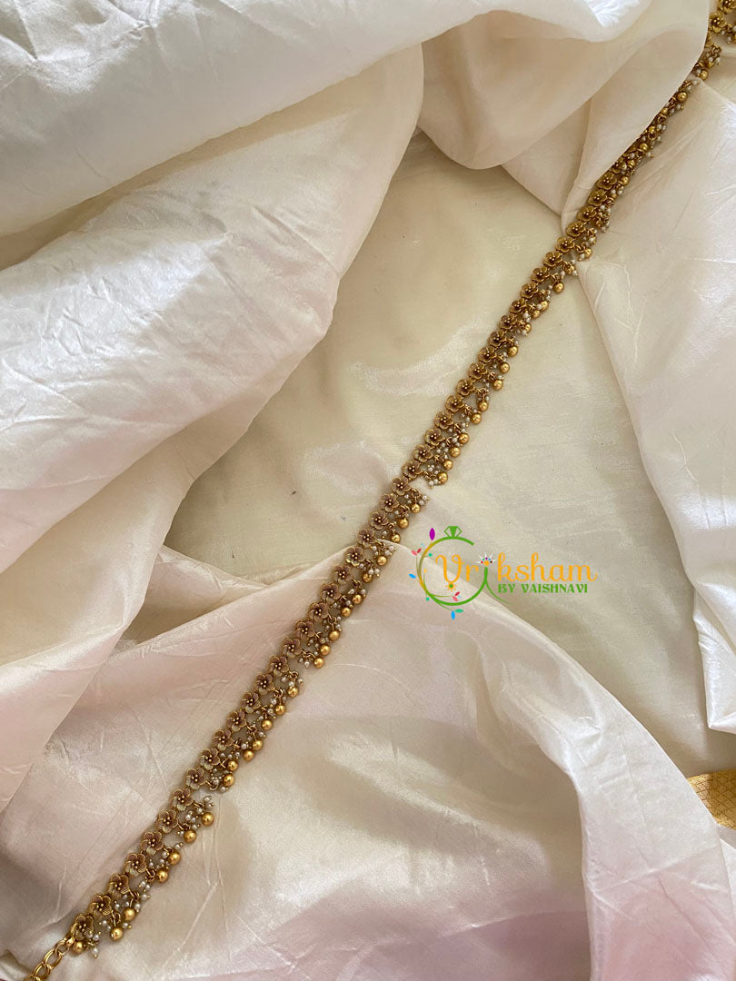 Elegant Thin Hip Chain - Pearl -G7848