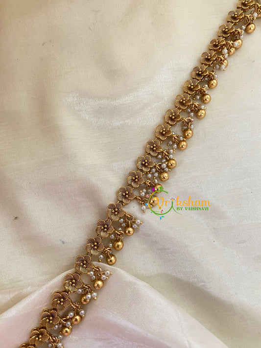 Elegant Thin Hip Chain - Pearl -G7848