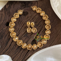 Premium Mossanite Short Neckpiece -Yellow Gold -M032