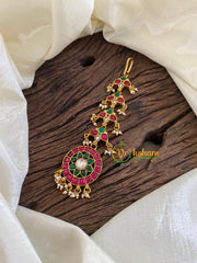 Precious Jadau Kundan Maang Tikka -Pearl-J1211