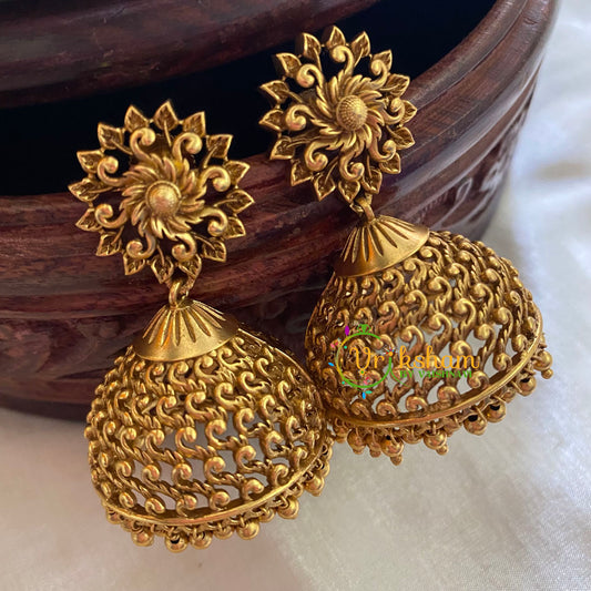 Gold Look Alike No Stone Jhumka-G3773