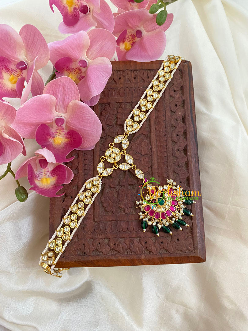 Precious Jadau Kundan Sheeshphool with Maang Tikka-J515