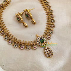 Premium AD Stone Short Neckpiece-G10655