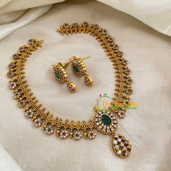 Premium AD Stone Short Neckpiece-G10655