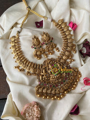 Premium Lakshmi Pendant Kaasumala Temple Short Neckpiece 2-G4467