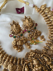 Premium Lakshmi Pendant Kaasumala Temple Short Neckpiece 2-G4467