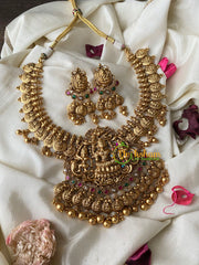 Premium Lakshmi Pendant Kaasumala Temple Short Neckpiece 2-G4467