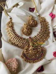 Premium Lakshmi Pendant Kaasumala Temple Short Neckpiece-G4466