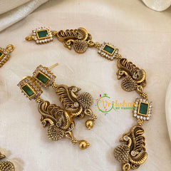 Premium Green AD Stone Short Neckpiece-G10665