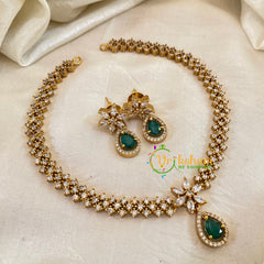 Premium Green AD Stone Short Neckpiece-G10651