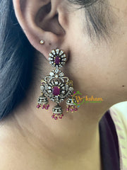 3 Layered Victorian Diamond Neckpiece-Baby Pink-VV155