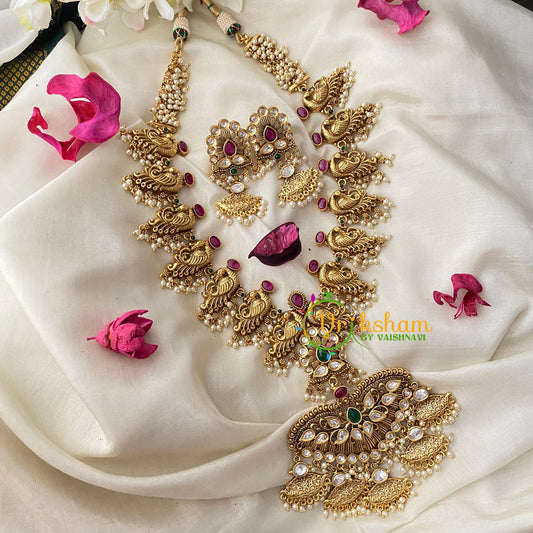 Premium Pearl Kundan Haram-G4545