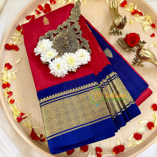 Kumkum Red Thiribhuvanam Silk Saree -Pure Silk  -VS1285