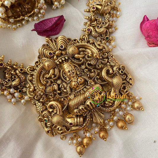 Premium Peacock Lakshmi Temple Neckpiece-G4537