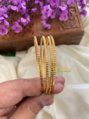 Gold Look Alike Daily Wear Bangles-Cuts-G2906