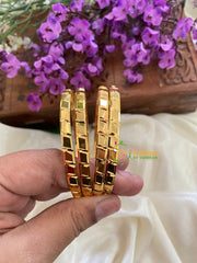 Gold Look Alike Daily Wear Bangles-Rectangle-G2908