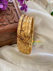 Gold Look Alike Daily Wear Bangles-Star-G2909