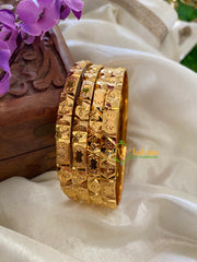 Gold Look Alike Daily Wear Bangles-Star And Curves -G2911