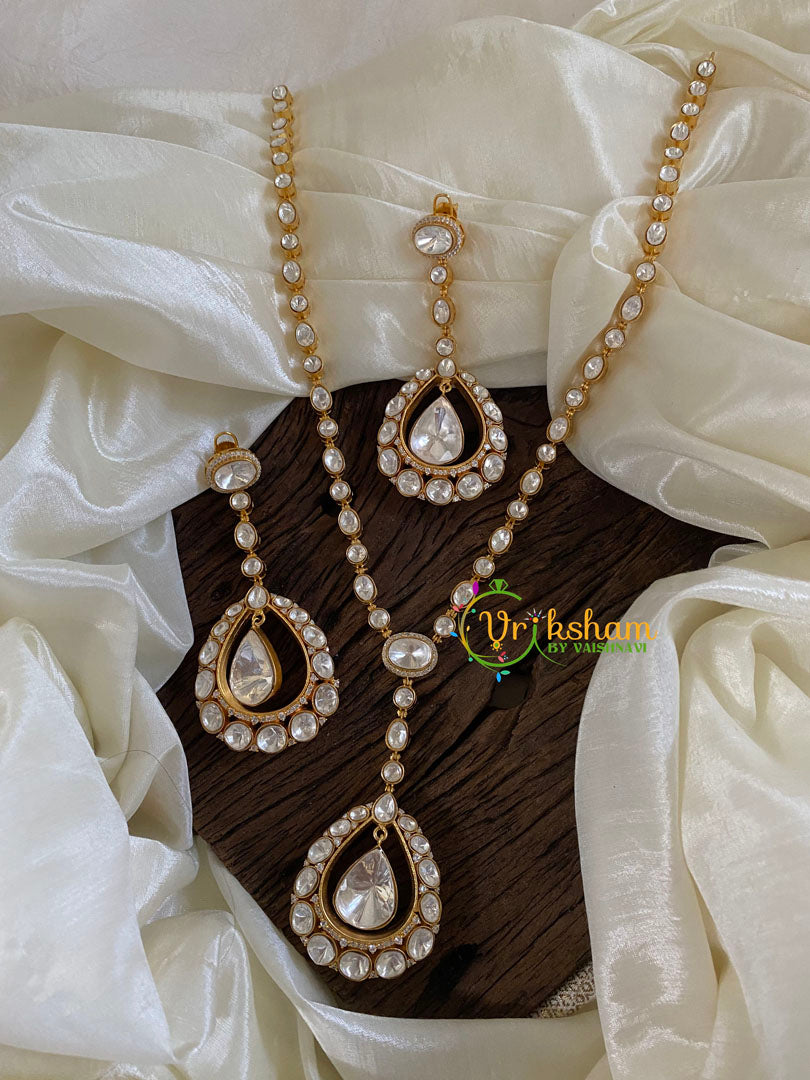 Premium Mossanite Pendant Short Neckpiece -M007