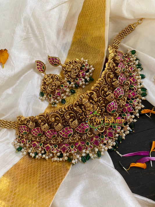 Jadau Kundan High Neck Choker-Lakshmi-J612