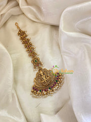 AD Stone Lakshmi Maang Tikka-Pearl-G8082