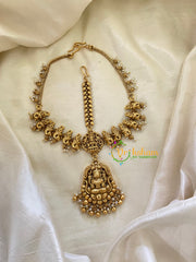 Gold Look Alike Lakshmi Double Sided Maang Tikka -G8085