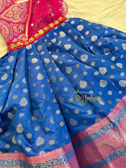 Pink Blue Indian Traditional Dress for Girls- Girls Gown -VS1242