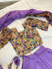 Lavender Indian Traditional Girls Lehenga -Dancers-VS1122