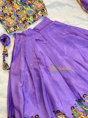 Lavender Indian Traditional Girls Lehenga -Dancers-VS1122