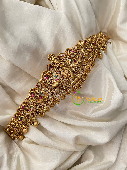 Sri Krishna Hipbelt–Gold Look alike Temple Hipbelt-G4676