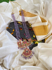 Purple Bead Jadau Kundan Rani Har-J586