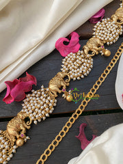 Pearl Hip Chain with Cluster Pearls-Elephants-G4674