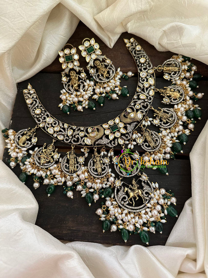 Dasavathar Victorian Diamond Statement Choker -VV121