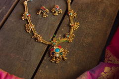 Traditional Golden Beads Adigai - Navaratna-G582