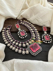 Pink Victorian Diamond Short Neckpeice -VV074