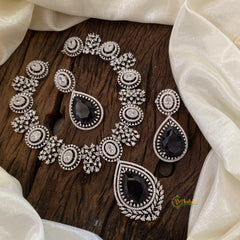 Blue American Diamond Short Neckpiece -G10831